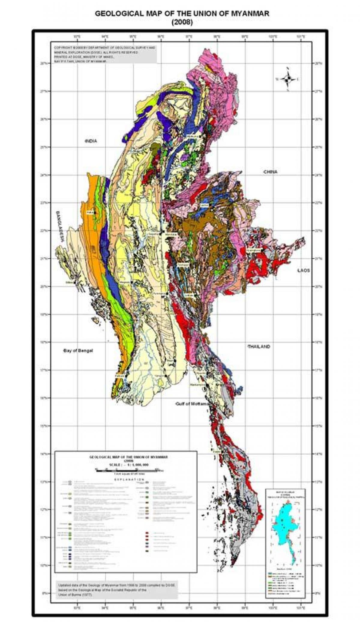 Kat jeyografik nan jewolojik Myanma 2008