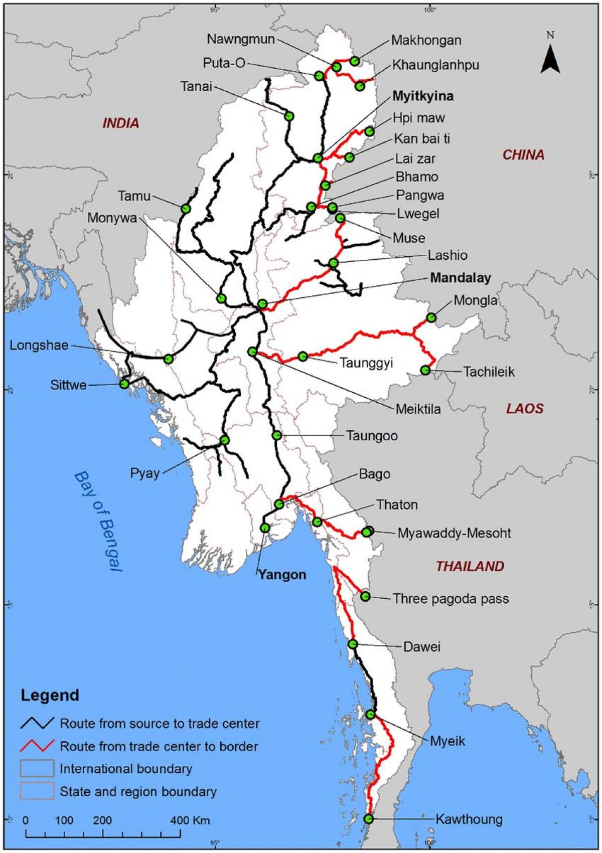 Myanma wout kat jeyografik detay